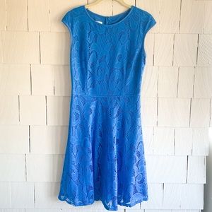 London Times Blue Lace Dress